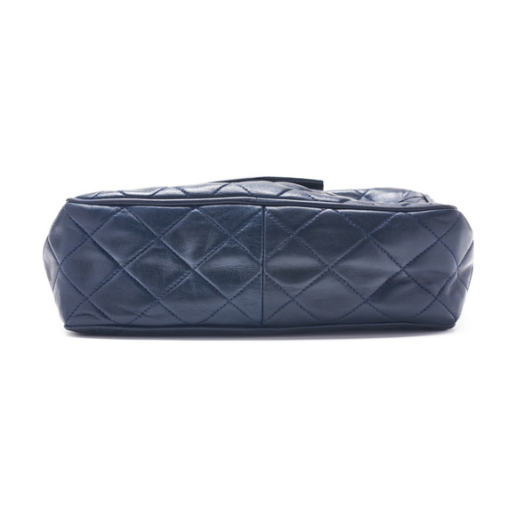 Chanel Matelasse Coco Mark Double Chain Lambskin Navy - Picture 3 of 7